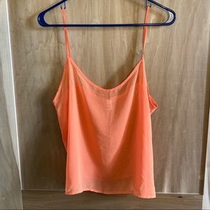 Bright Orange American Apparel Chiffon Cami size M